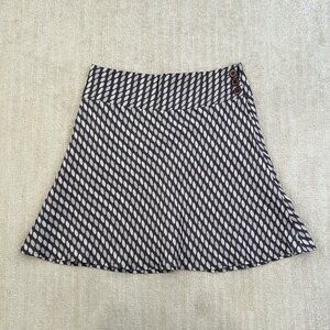 LOFT A Line Dot Skirt 12 Purple